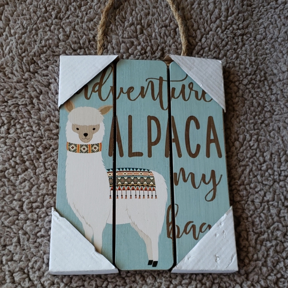 Llama Decor Sign